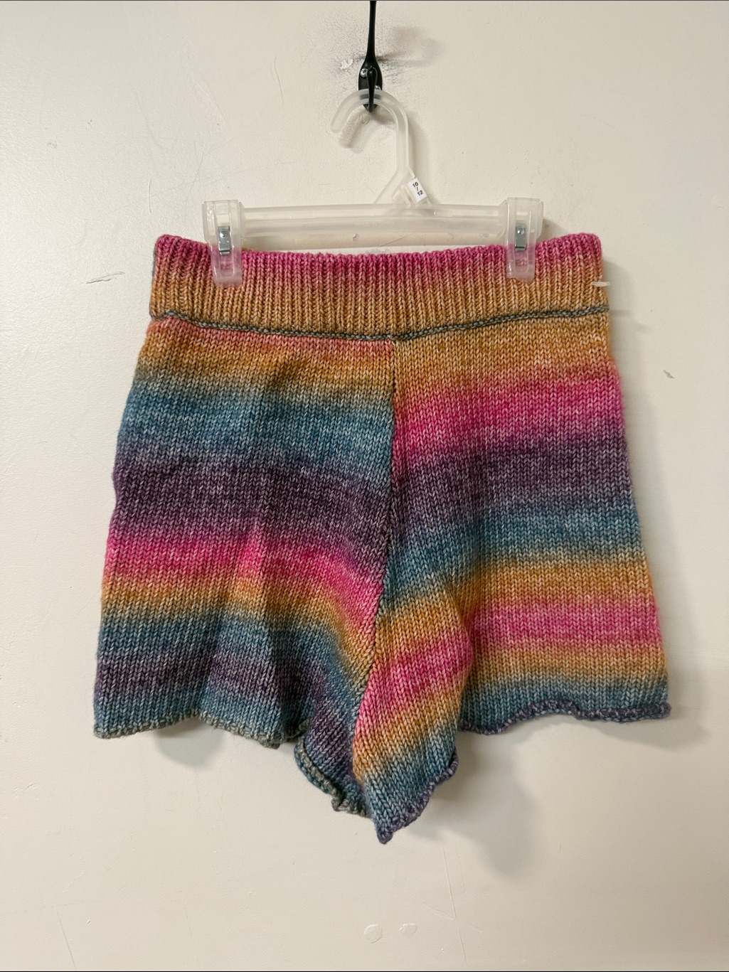 Something Navy Multicolor Striped Knit High Waist Shorts